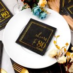 Black And Gold Party Napkins – 50 Pack Premium Quality