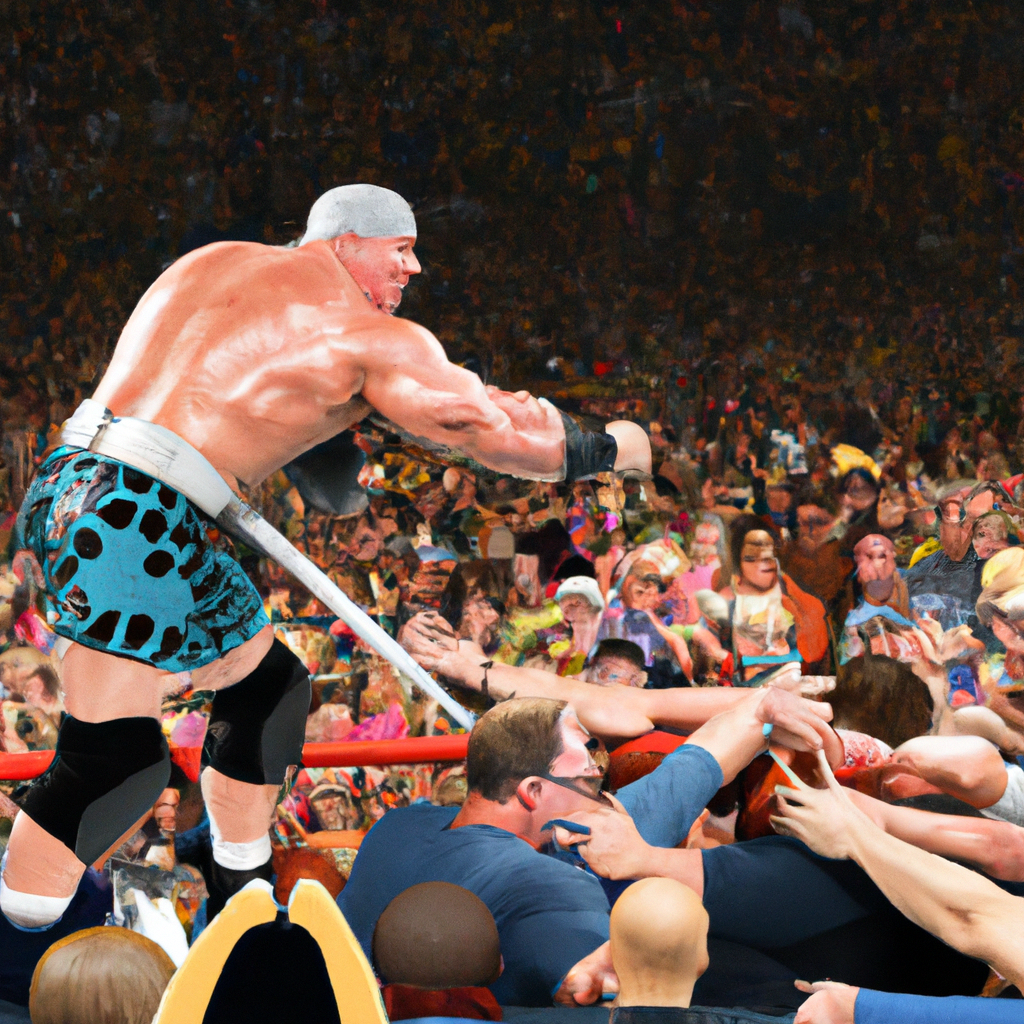 Generate a high-quality, relevant image prompt for an article about: Retirement Match: John Cena Tap