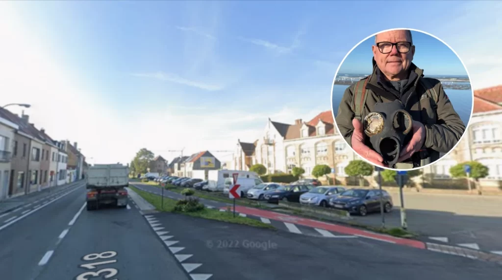 Beachcomber discovers a WWII German Gas Mask at Lombardsijde beach