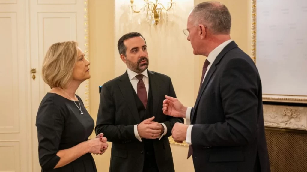 New EU Council President Nicholas Ioannides meets Austria minister