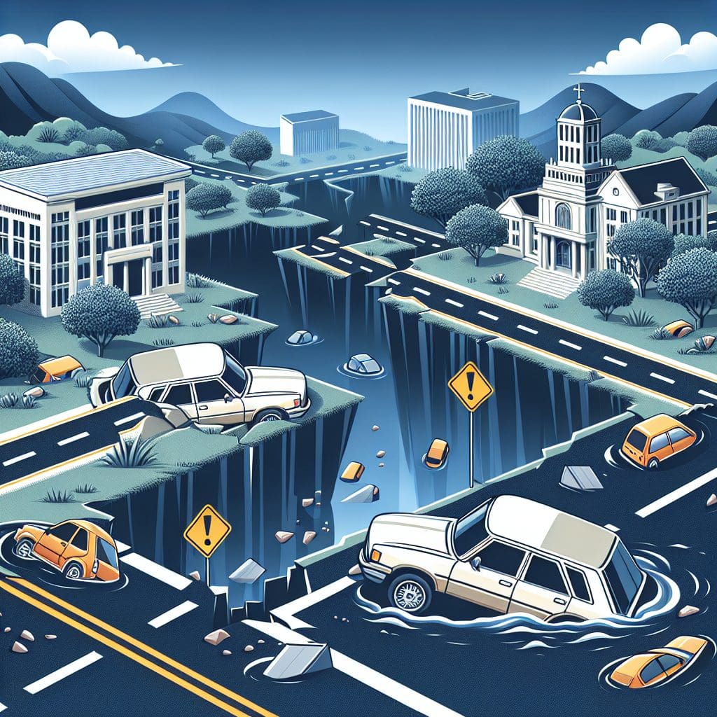 Road collapse caught on video as 2 vehicles sink near University of Nebraska