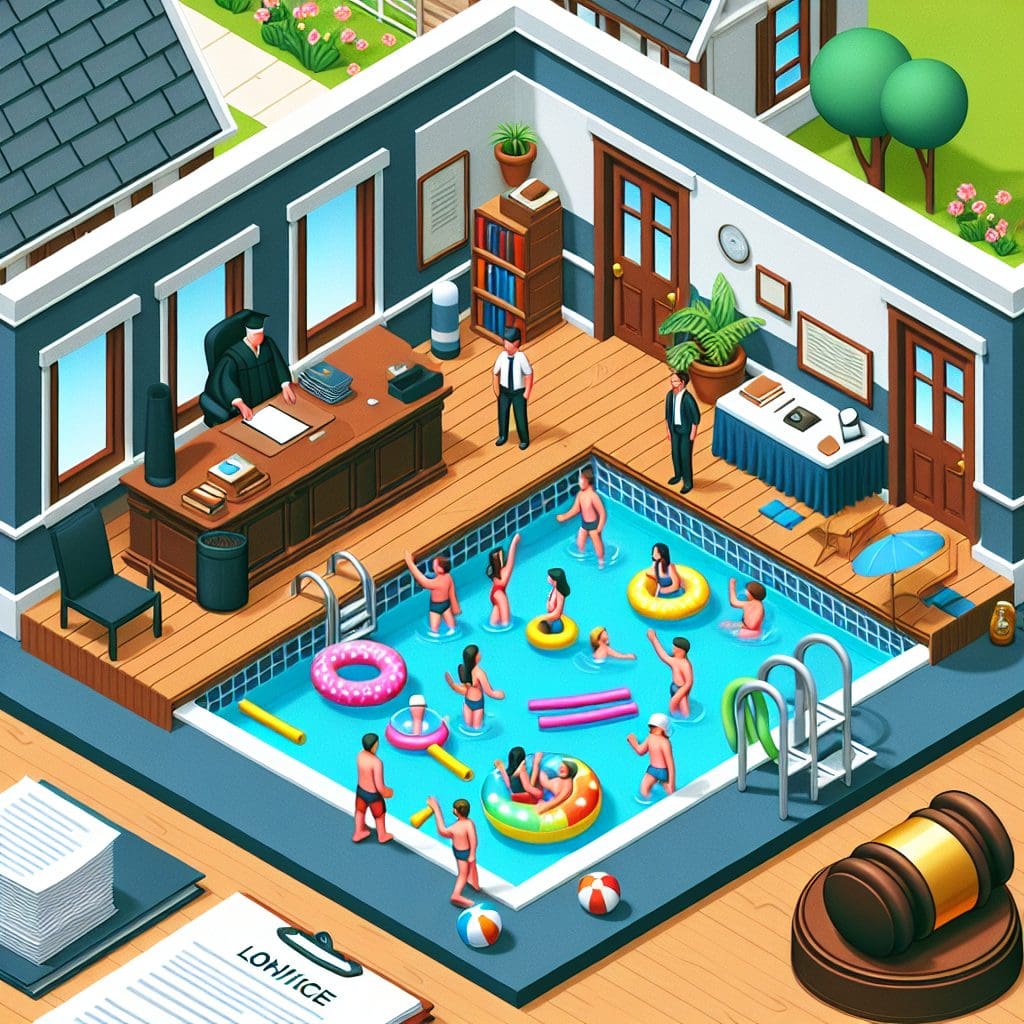 Former small-town mayor faces trial for alleged conduct at a raucous pool party.