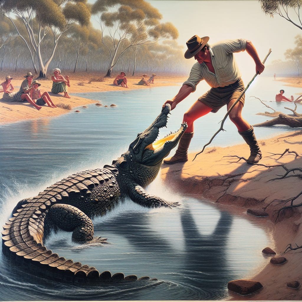 #TheTime an Australian Rescued a Crocodile