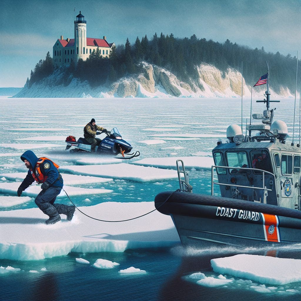 Coast Guard Saves Snowmobiler Trapped on Ice Close to Mackinac Island