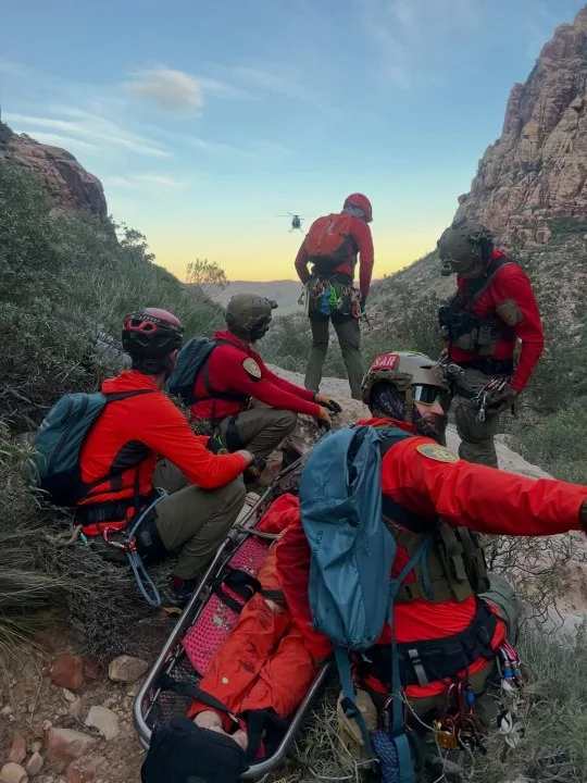 Climber Rescued from 600 Foot Nevada Cliff 7 Intense Hours