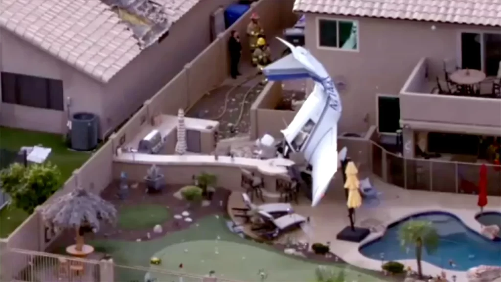 Three People Hurt After Small Aircraft Crashes into Phoenix Residence Near Airport
