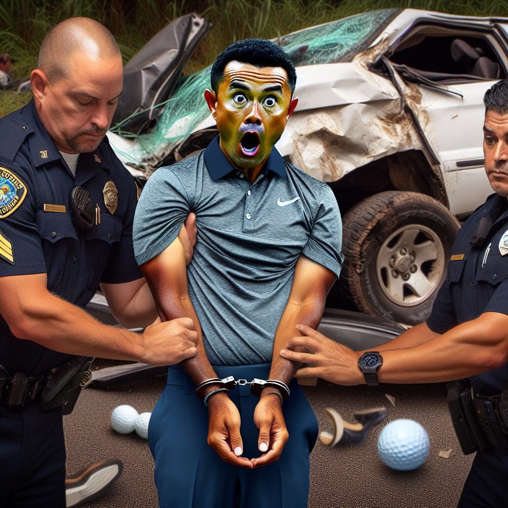 Bodycam footage reveals a shocked Tiger Woods in handcuffs following Florida rollover accident.