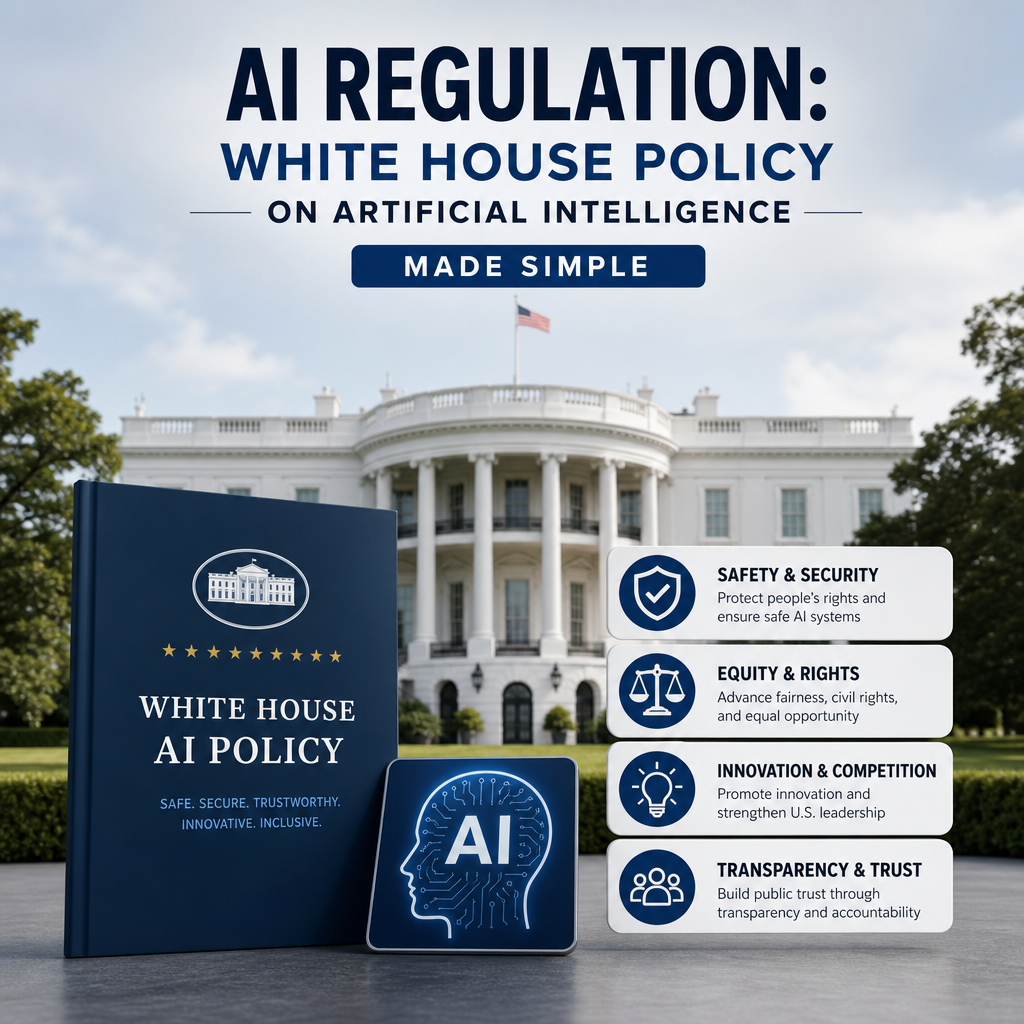 Illustration of AI Regulation: White House Policy on Artificial Intelligence Made Simple