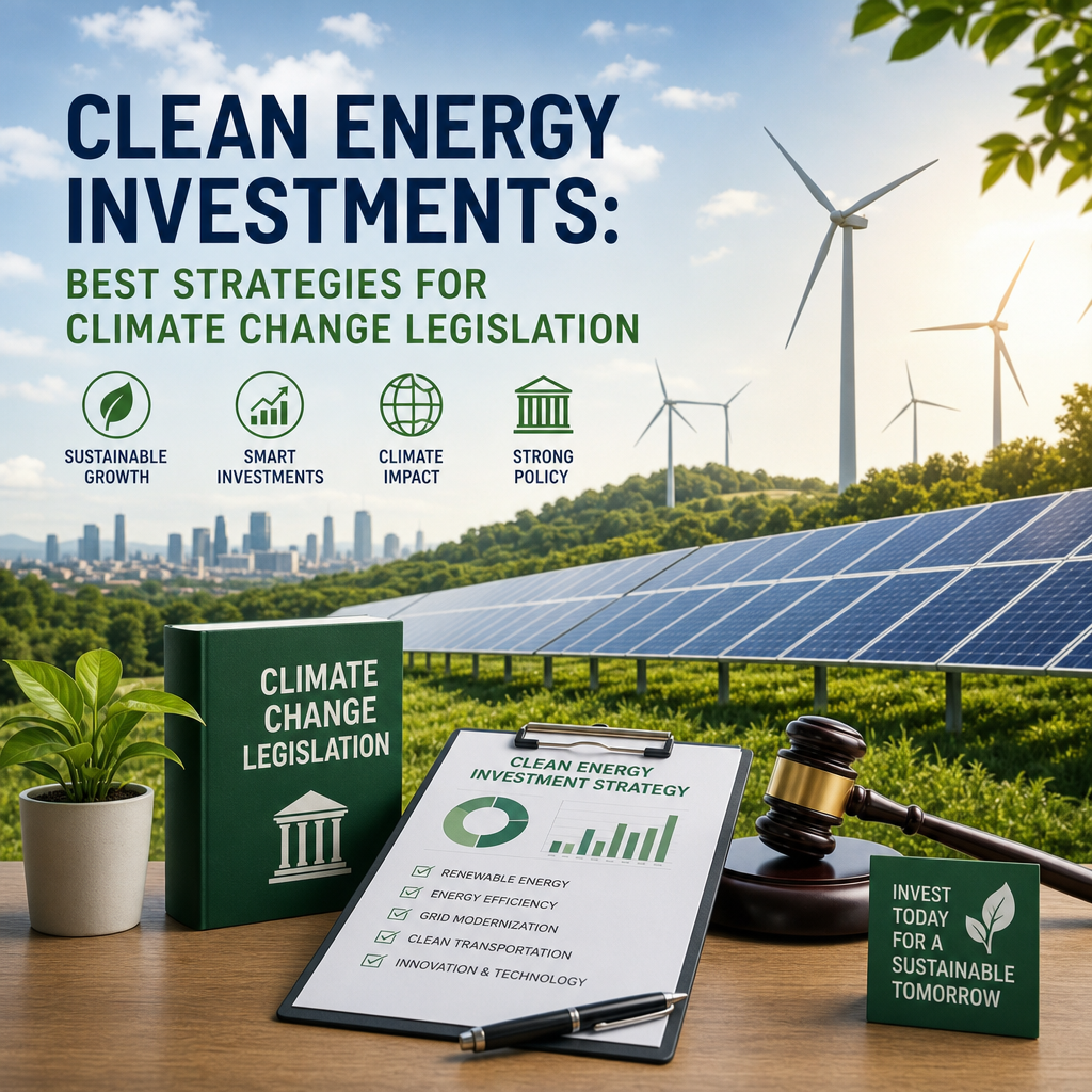 Illustration of Clean Energy Investments: Best Strategies for Climate Change Legislation