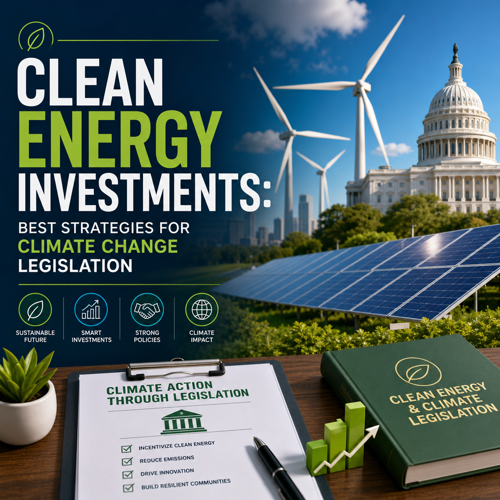 Illustration of Clean Energy Investments: Best Strategies for Climate Change Legislation