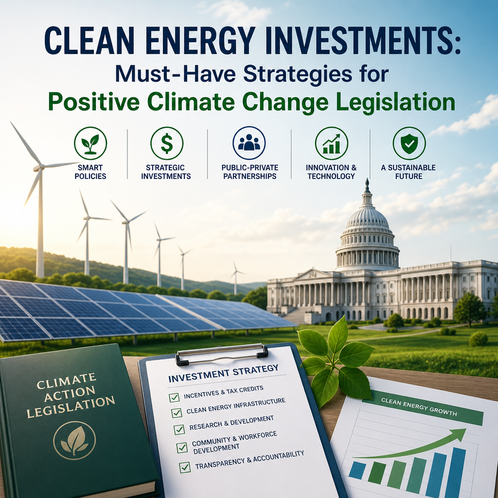 Additional Illustration of Clean Energy Investments: Must-Have Strategies for Positive Climate Change Legislation