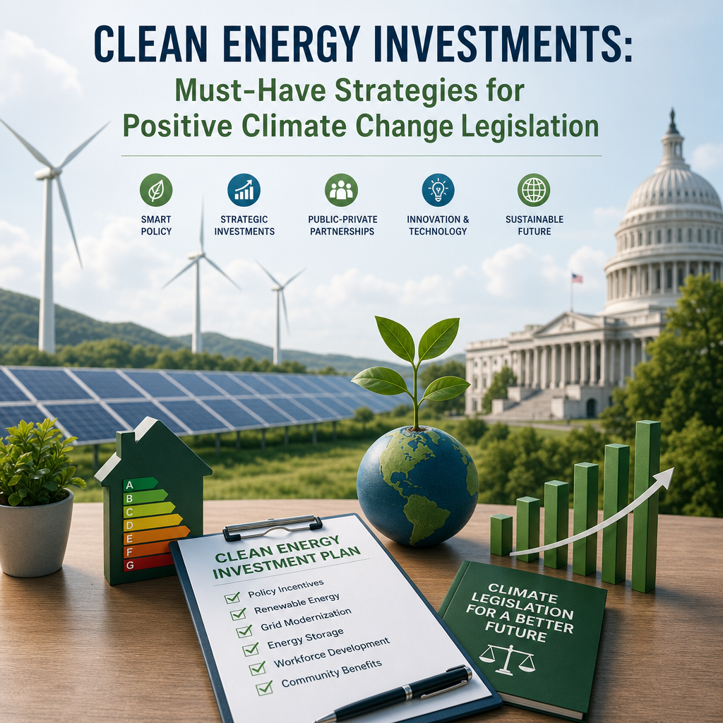 Additional Illustration of Clean Energy Investments: Must-Have Strategies for Positive Climate Change Legislation