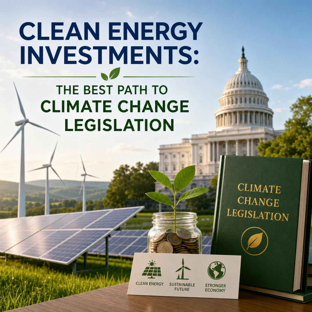 Illustration of Clean Energy Investments: The Best Path to Climate Change Legislation