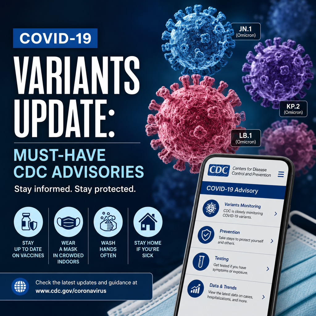 Illustration of COVID-19 Variants Update: Must-Have CDC Advisories