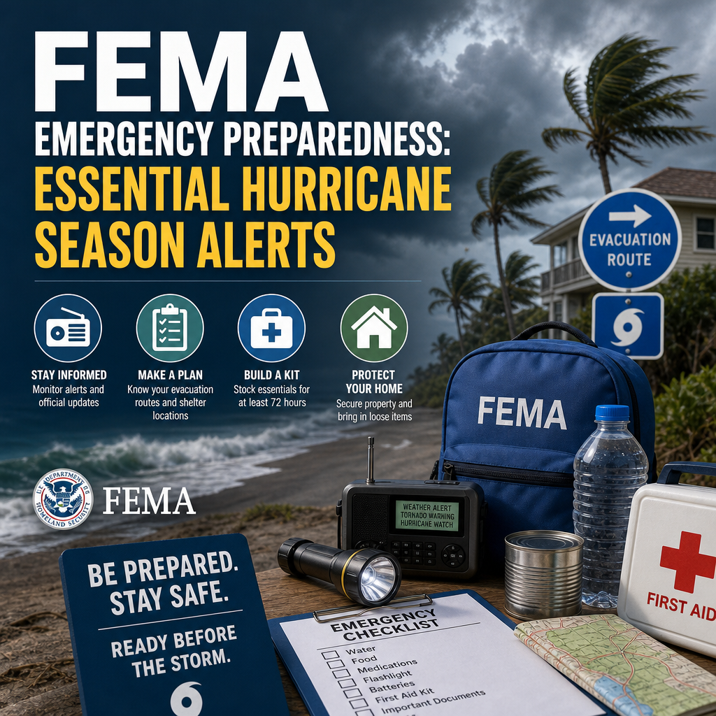 Additional Illustration of FEMA Emergency Preparedness: Essential Hurricane Season Alerts