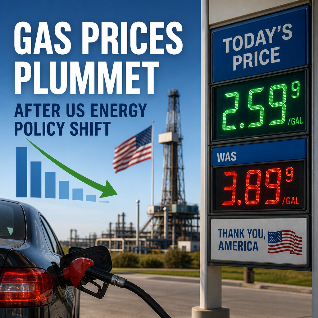 Additional Illustration of Gas Prices Plummet After US Energy Policy Shift
