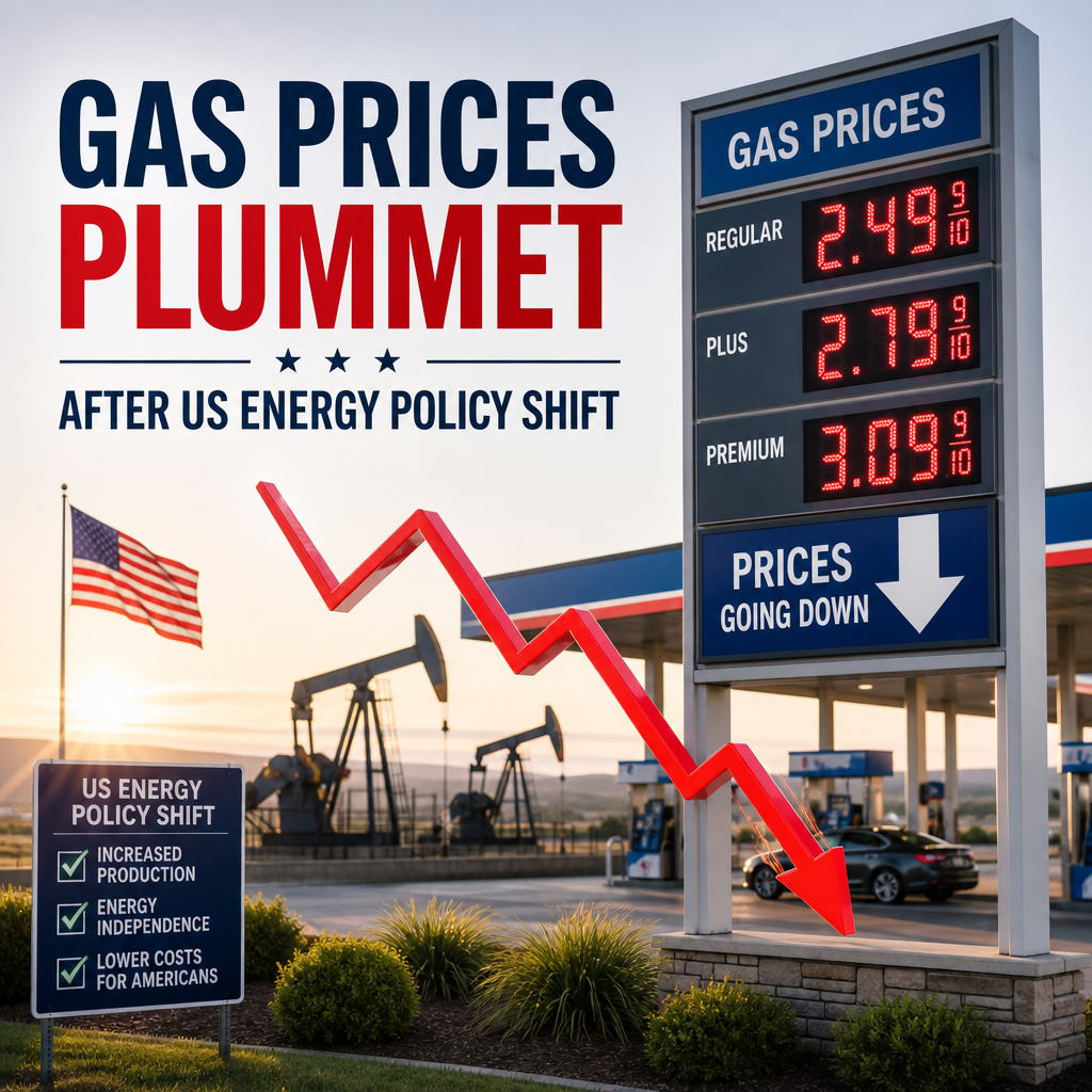 Additional Illustration of Gas Prices Plummet After US Energy Policy Shift