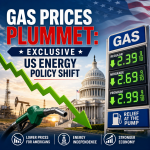 Illustration of Gas Prices Plummet: Exclusive US Energy Policy Shift