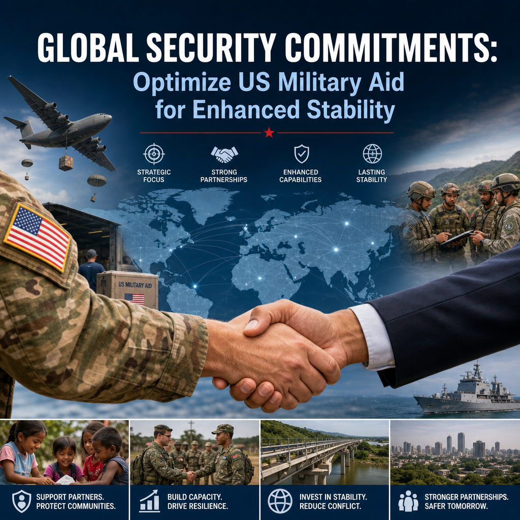 Illustration of Global Security Commitments: Optimize US Military Aid for Enhanced Stability