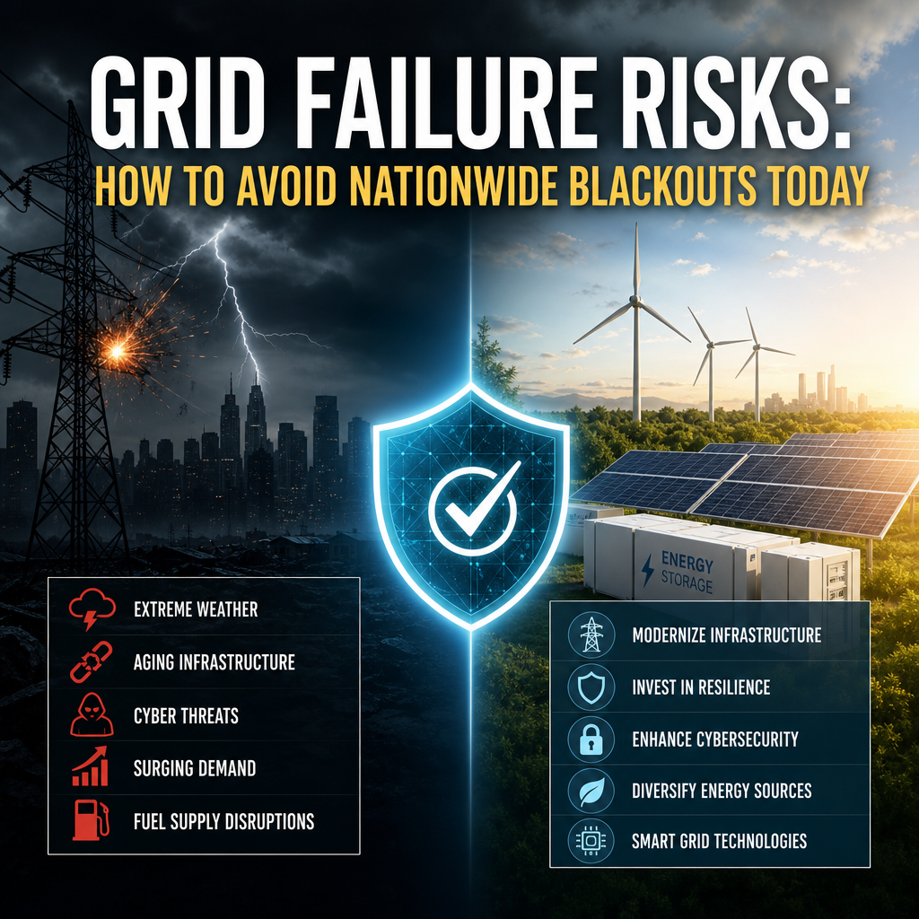 Illustration of Grid Failure Risks: How to Avoid Nationwide Blackouts Today
