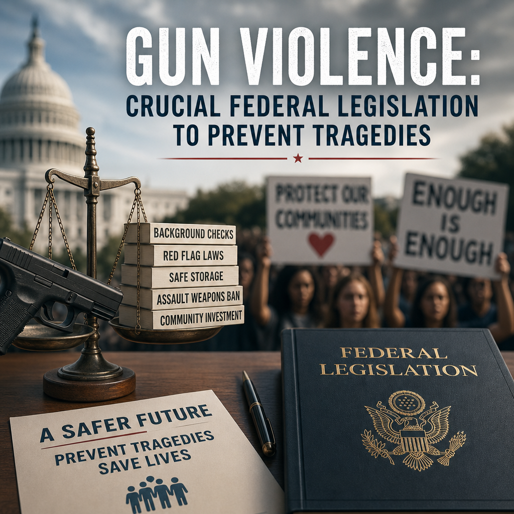Illustration of Gun Violence: Crucial Federal Legislation to Prevent Tragedies