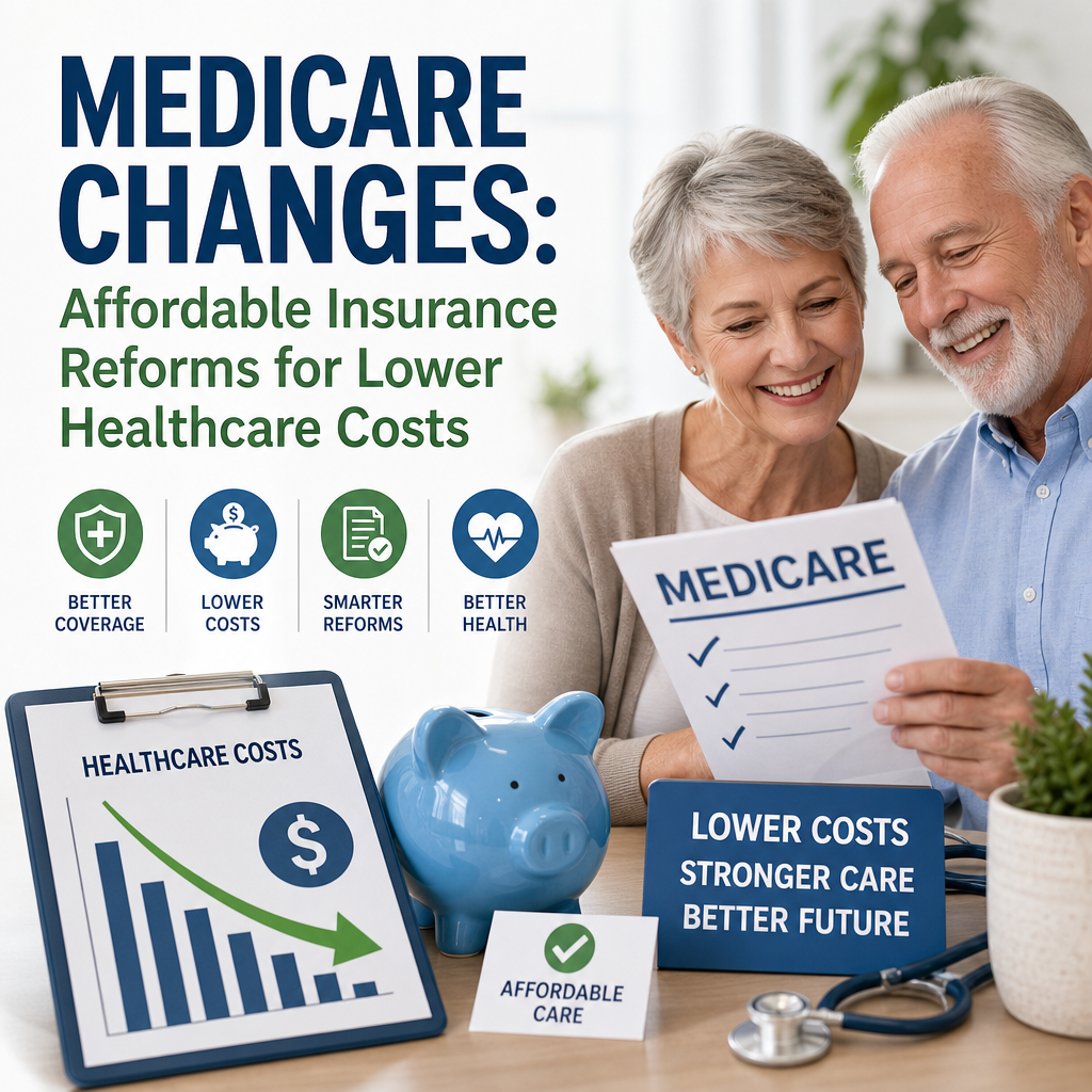 Illustration of Medicare Changes: Affordable Insurance Reforms for Lower Healthcare Costs