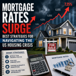 Illustration of Mortgage Rates Surge: Best Strategies for Navigating the US Housing Crisis
