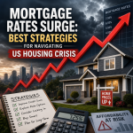 Illustration of Mortgage Rates Surge: Best Strategies for Navigating US Housing Crisis