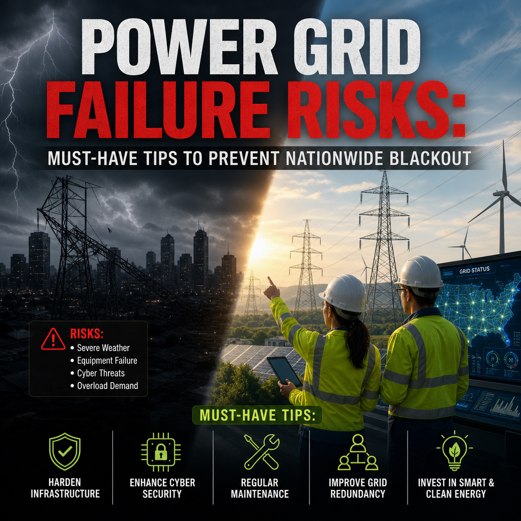 Illustration of Power Grid Failure Risks: Must-Have Tips to Prevent Nationwide Blackout