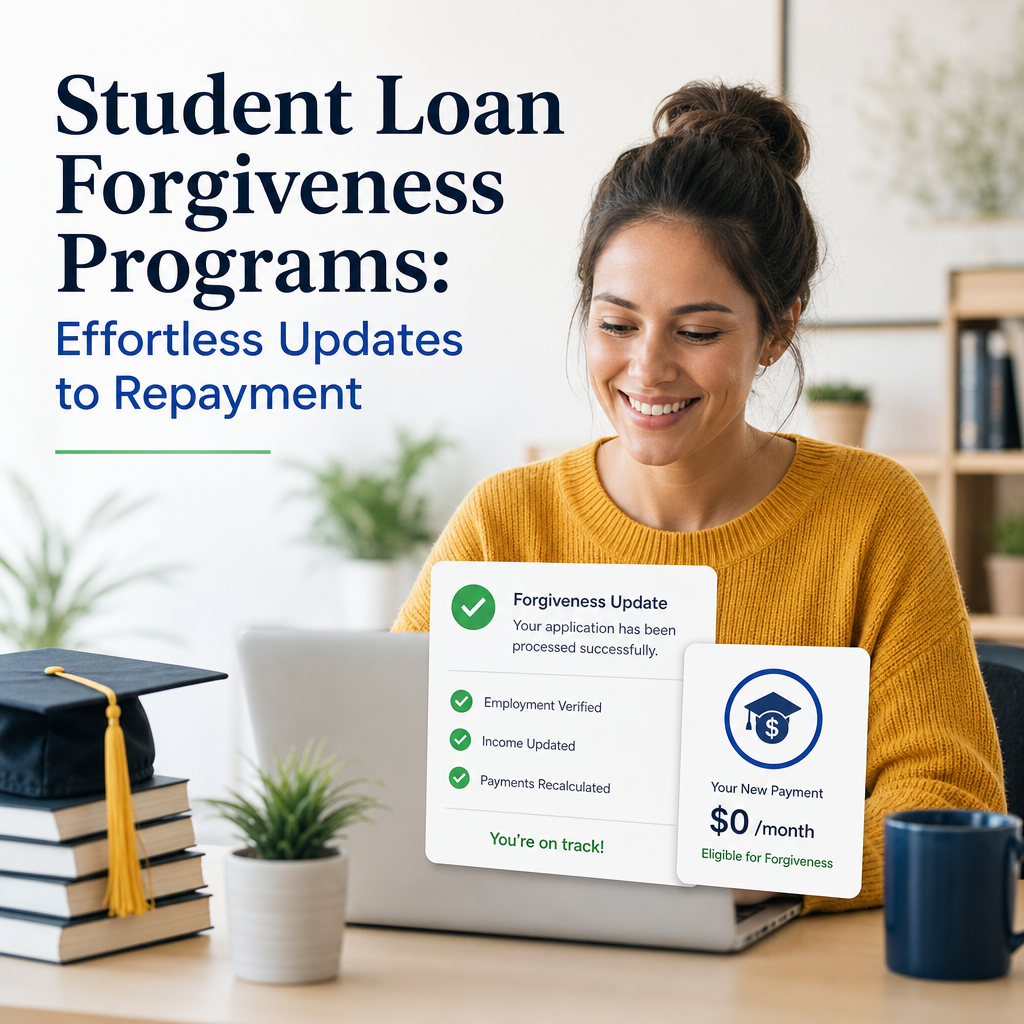Illustration of Student Loan Forgiveness Programs: Effortless Updates to Repayment