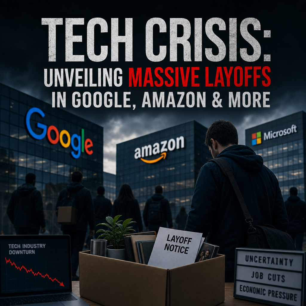 Illustration of Tech Crisis: Unveiling Massive Layoffs in Google, Amazon & More
