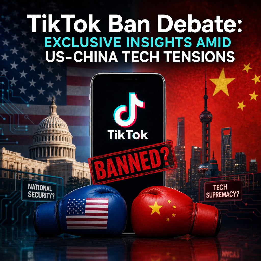 Illustration of TikTok Ban Debate: Exclusive Insights Amid US-China Tech Tensions