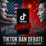 Illustration of TikTok Ban Debate: Exploring US-China Tech Tensions