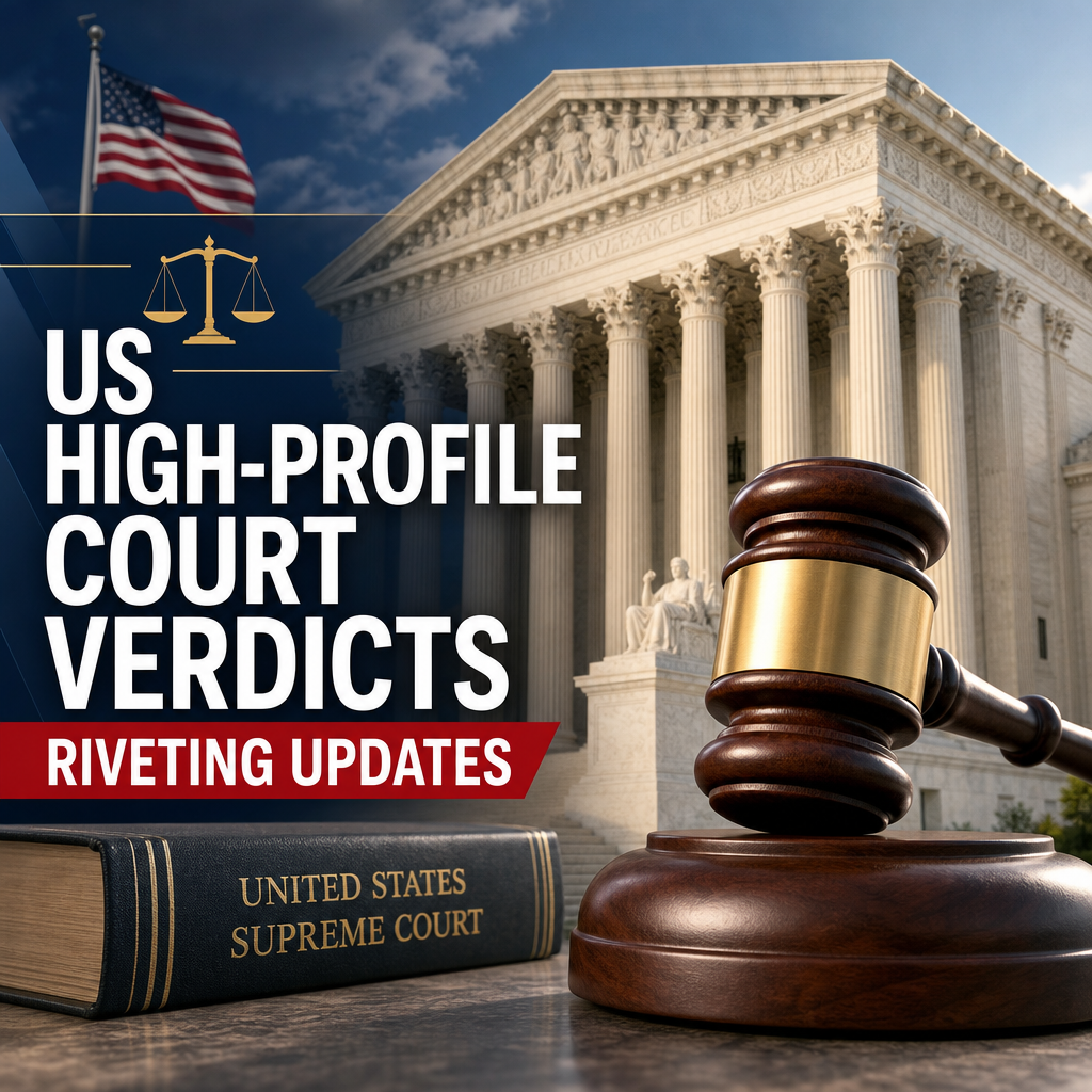 Illustration of US High-Profile Court Verdicts: Riveting Updates