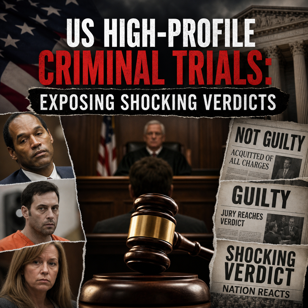 Illustration of US High-profile Criminal Trials: Exposing Shocking Verdicts