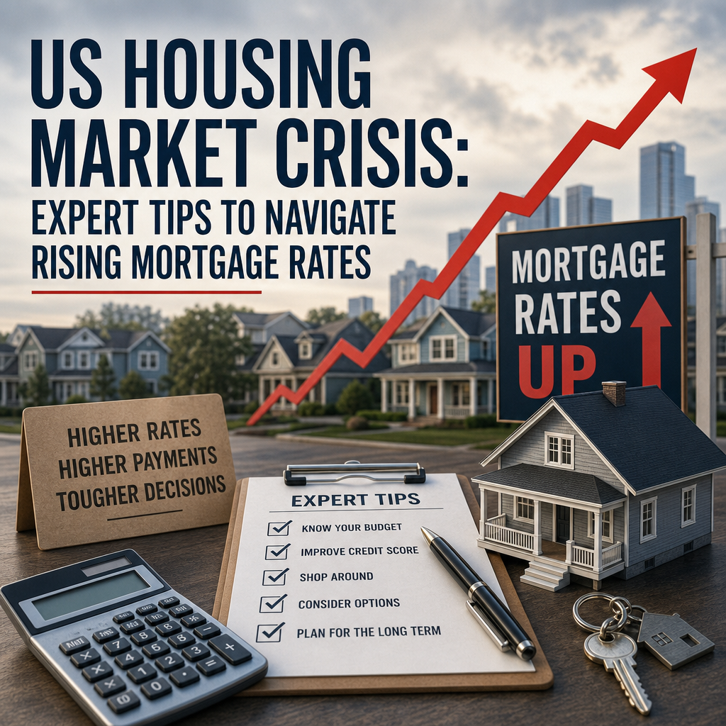 Illustration of US Housing Market Crisis: Expert Tips to Navigate Rising Mortgage Rates