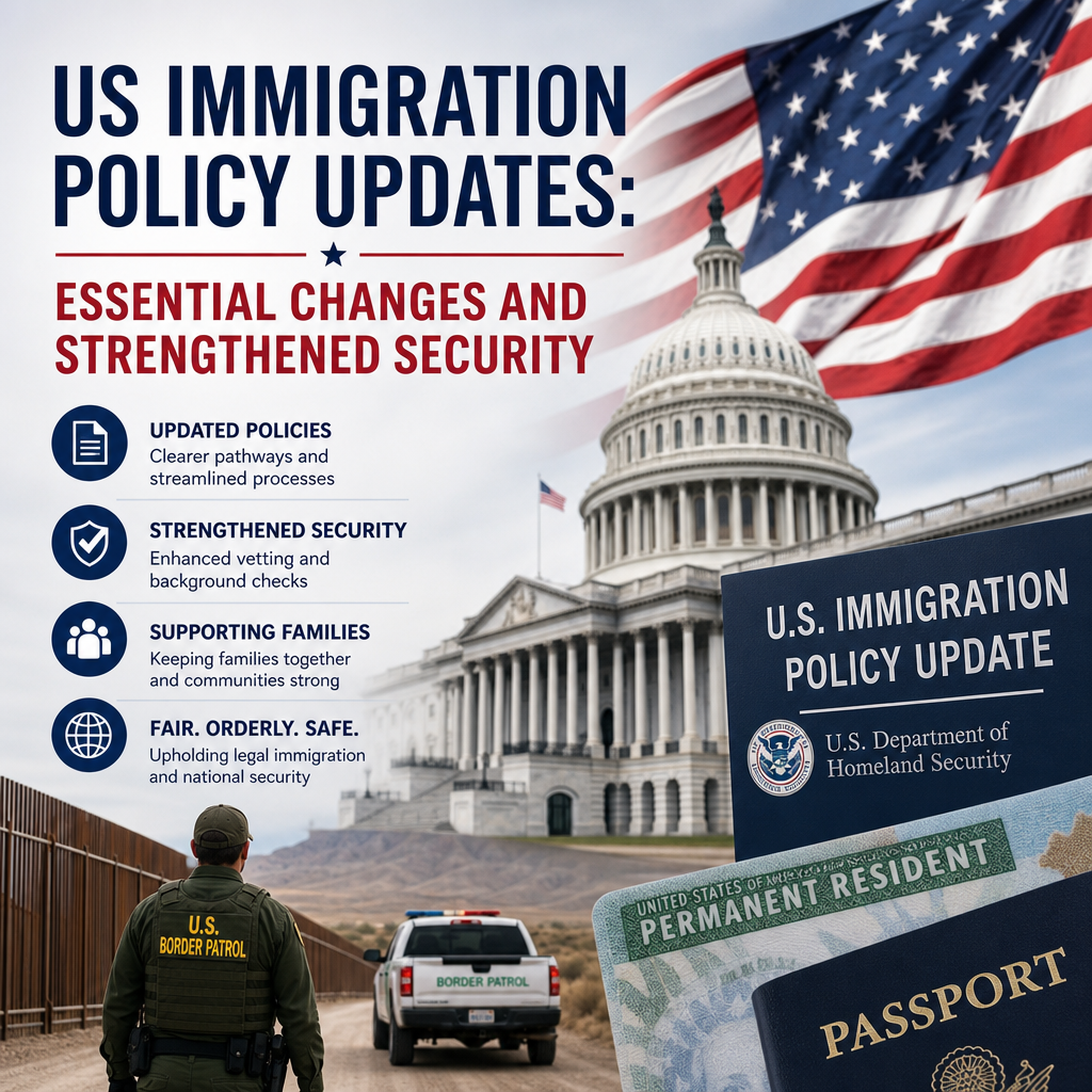 Illustration of US Immigration Policy Updates: Essential Changes and Strengthened Security