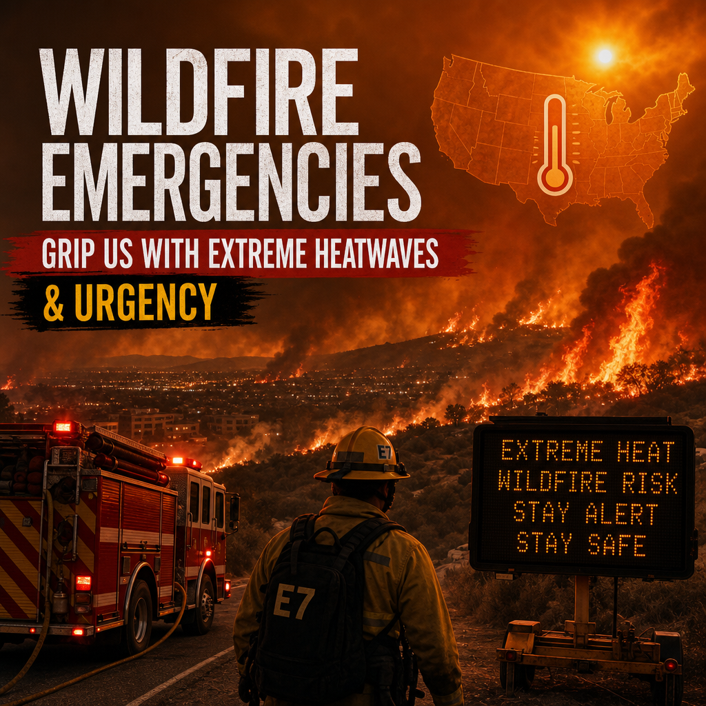 Additional Illustration of Wildfire emergencies grip US with Extreme Heatwaves & Urgency