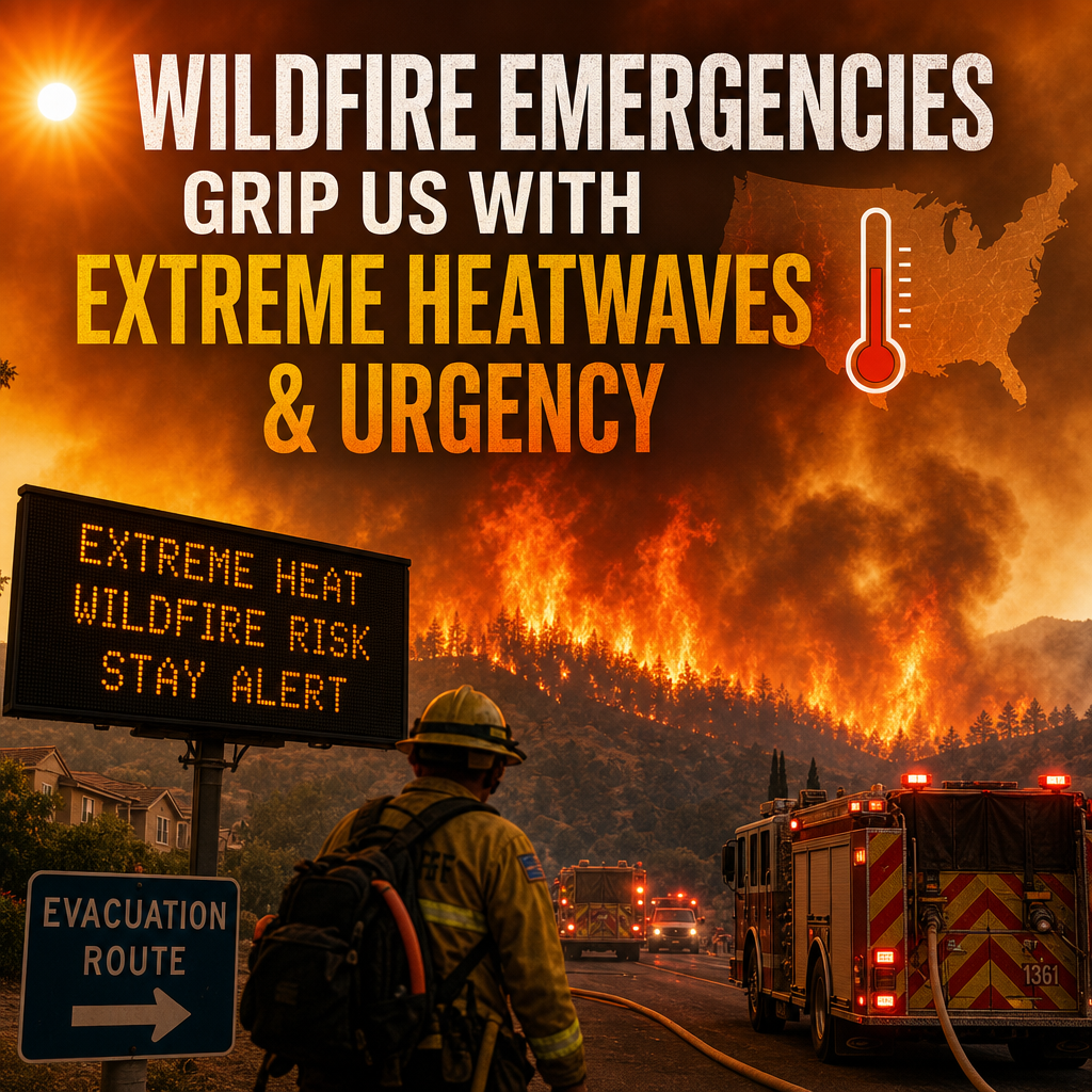 Additional Illustration of Wildfire emergencies grip US with Extreme Heatwaves & Urgency