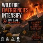 Illustration of Wildfire Emergencies Intensify - Stay Safe and Prepared