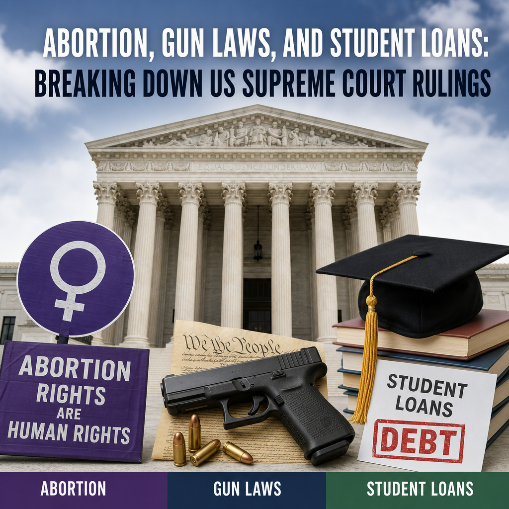 Additional Illustration of Abortion, Gun Laws, and Student Loans: Breaking Down US Supreme Court Rulings