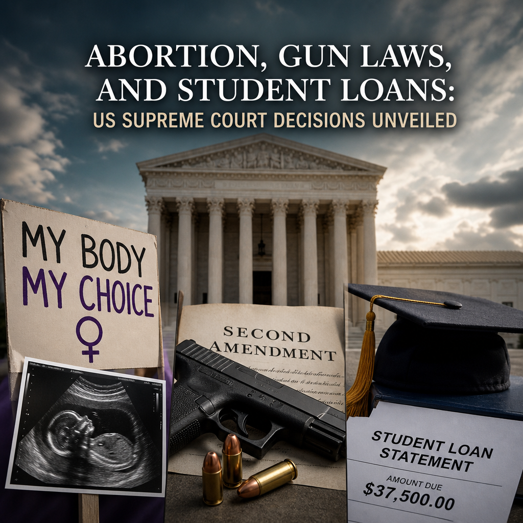 Additional Illustration of Abortion, Gun Laws, and Student Loans: US Supreme Court Decisions Unveiled