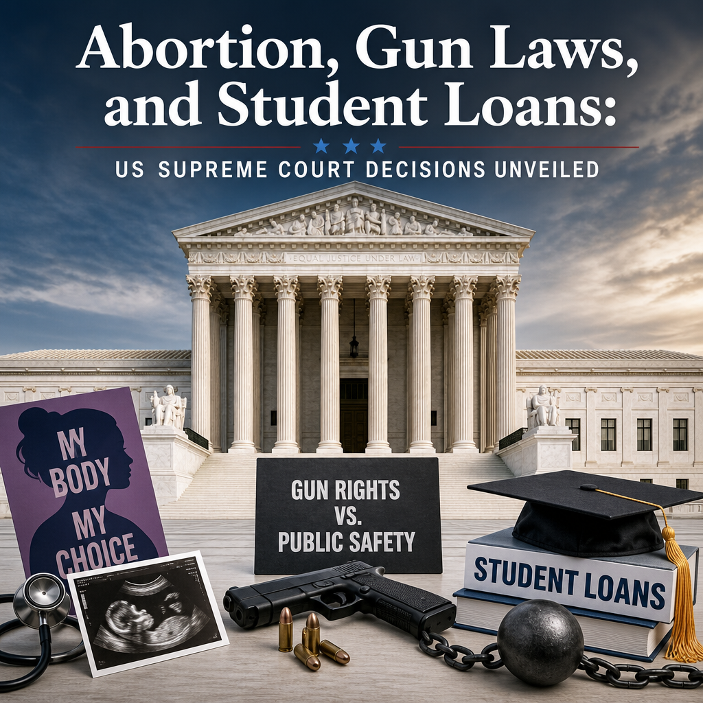 Additional Illustration of Abortion, Gun Laws, and Student Loans: US Supreme Court Decisions Unveiled