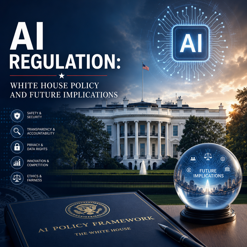 Illustration of AI Regulation: White House Policy and Future Implications