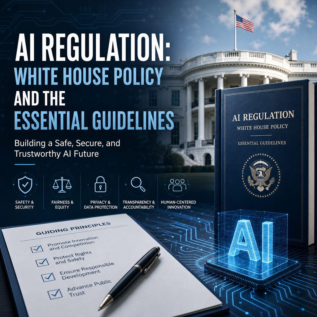 Illustration of AI Regulation: White House Policy and the Essential Guidelines