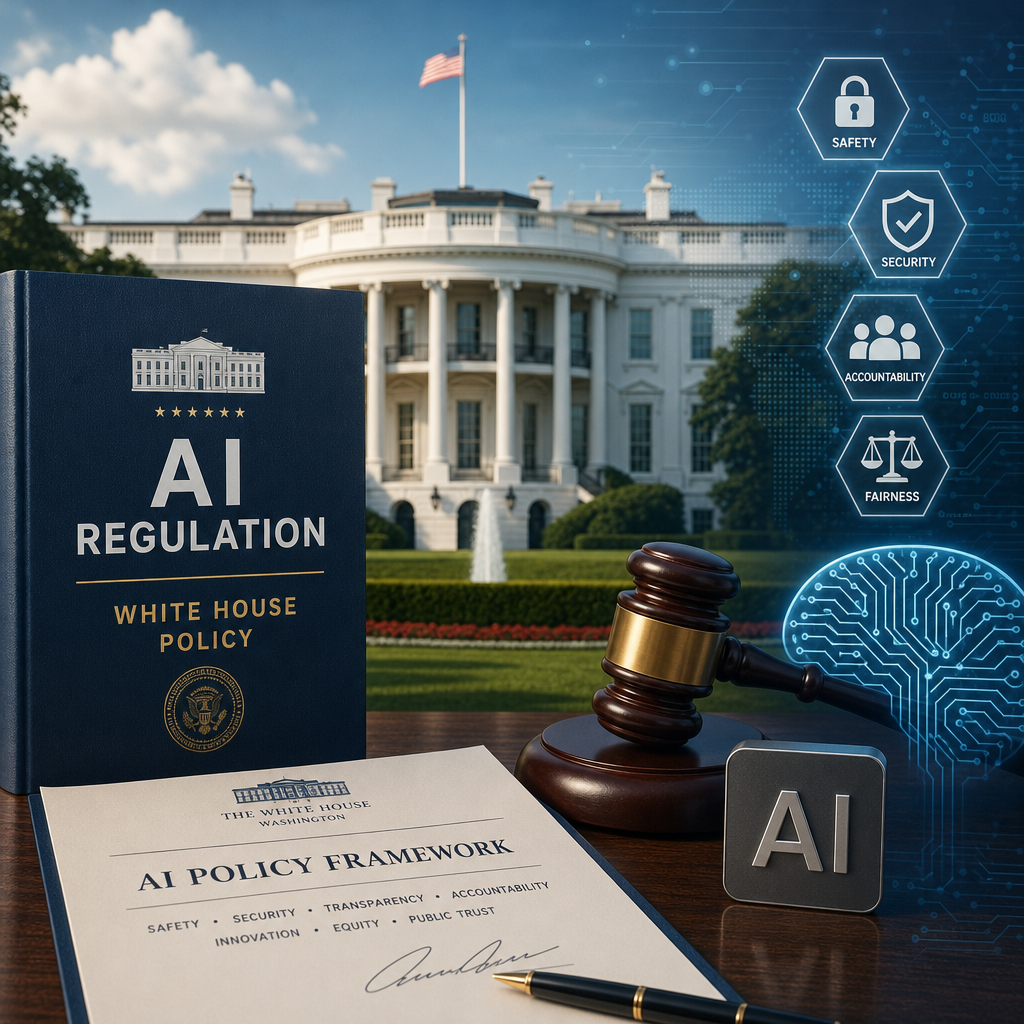 Illustration of AI Regulation: White House Policy Impact