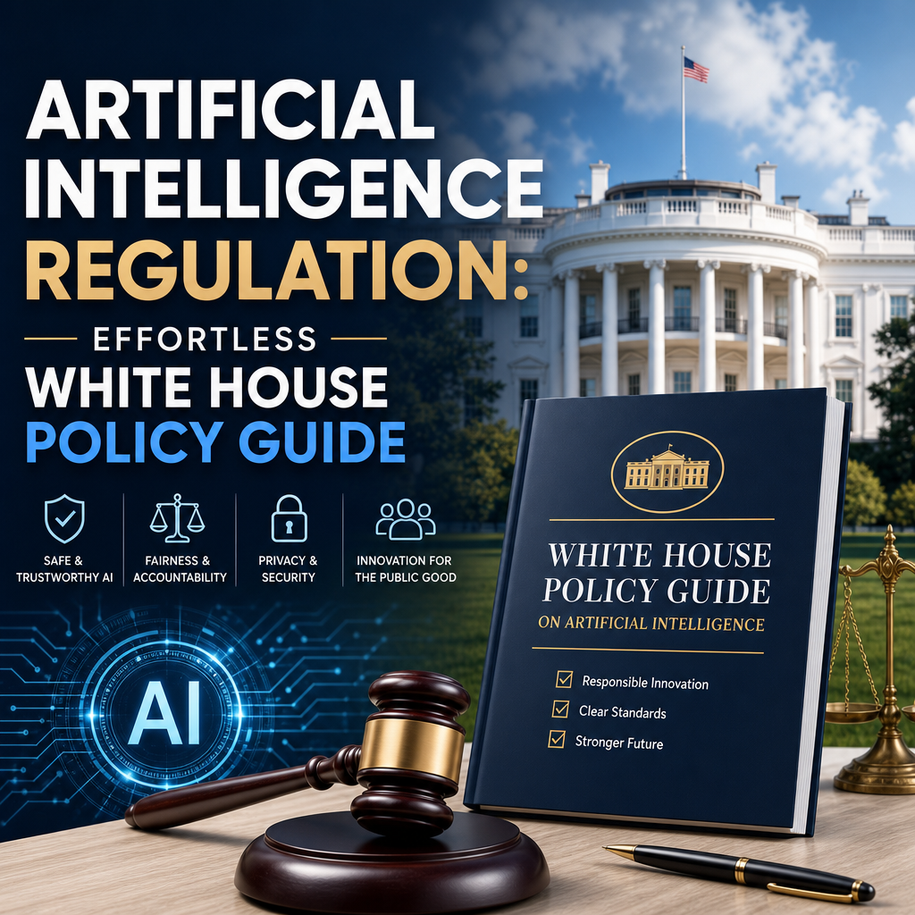 Illustration of Artificial Intelligence Regulation: Effortless White House Policy Guide