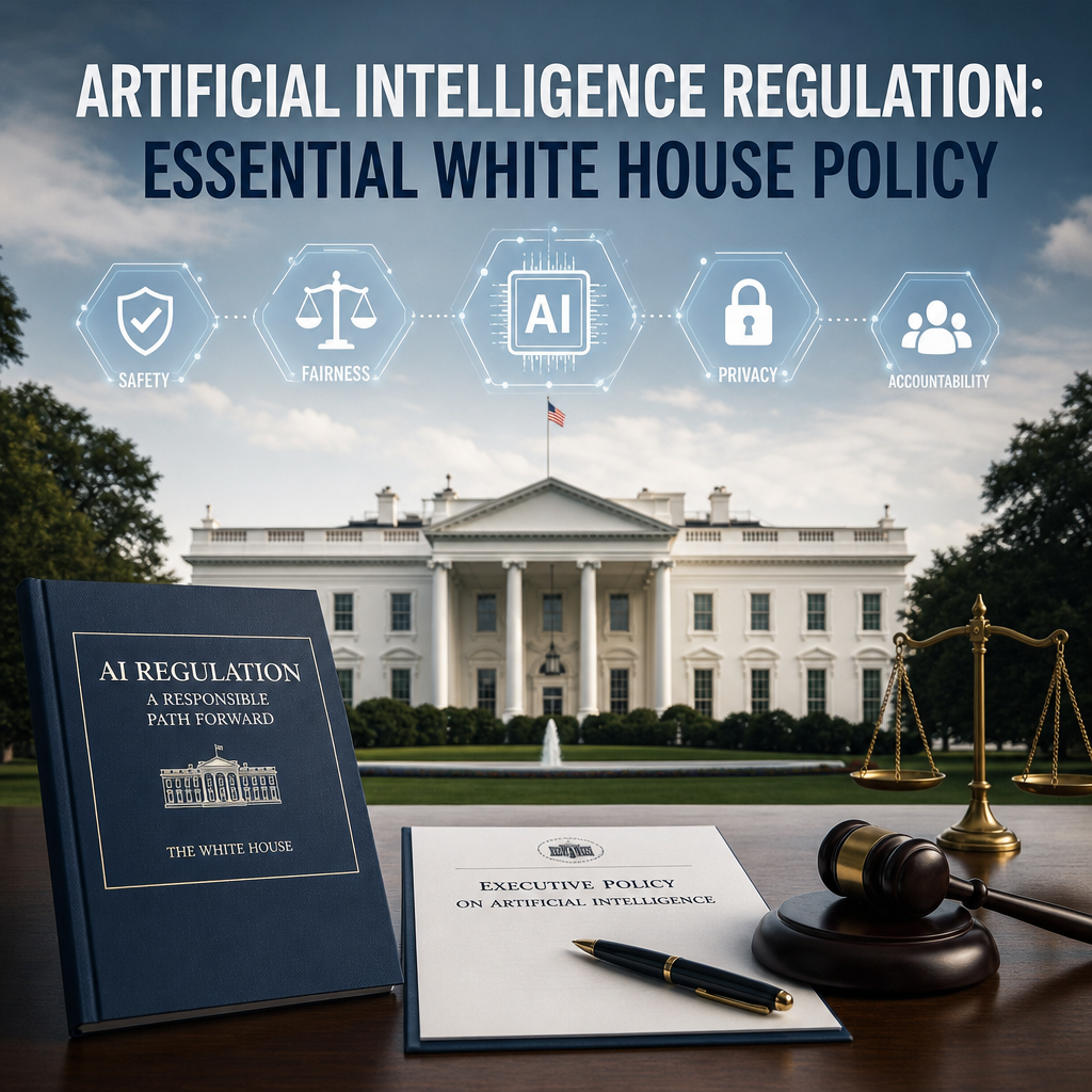 Illustration of Artificial Intelligence Regulation: Essential White House Policy