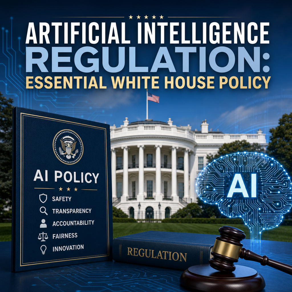 Illustration of Artificial Intelligence Regulation: Essential White House Policy