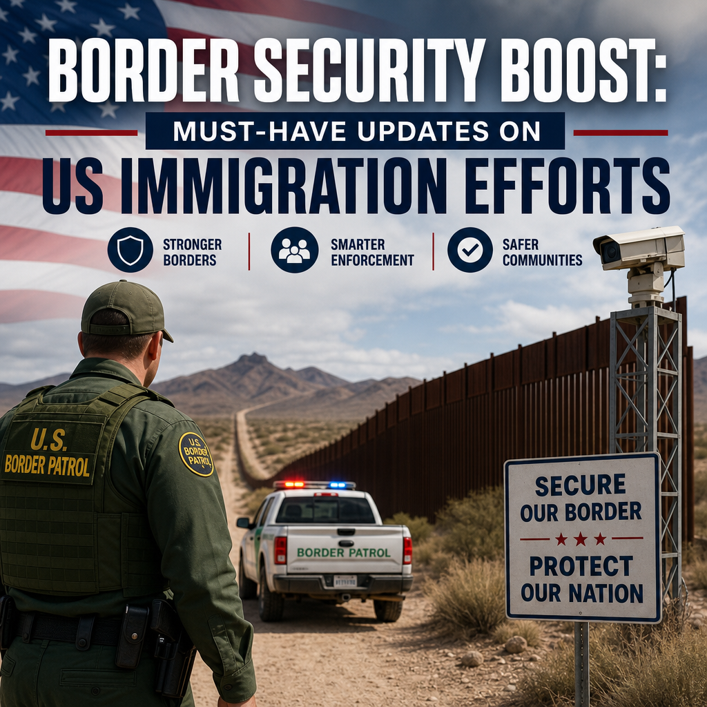 Illustration of Border Security Boost: Must-Have Updates on US Immigration Efforts
